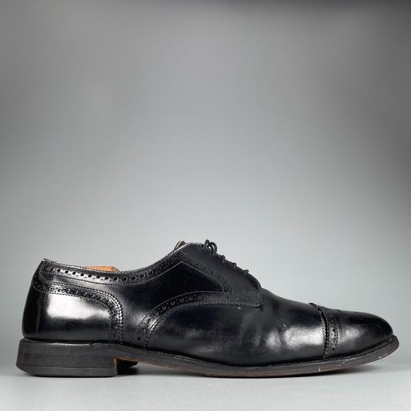 Allen Edmonds Sanford Men\'s Size 11.5 Black Leather Oxford Cap Toe Dress Shoes main image 4